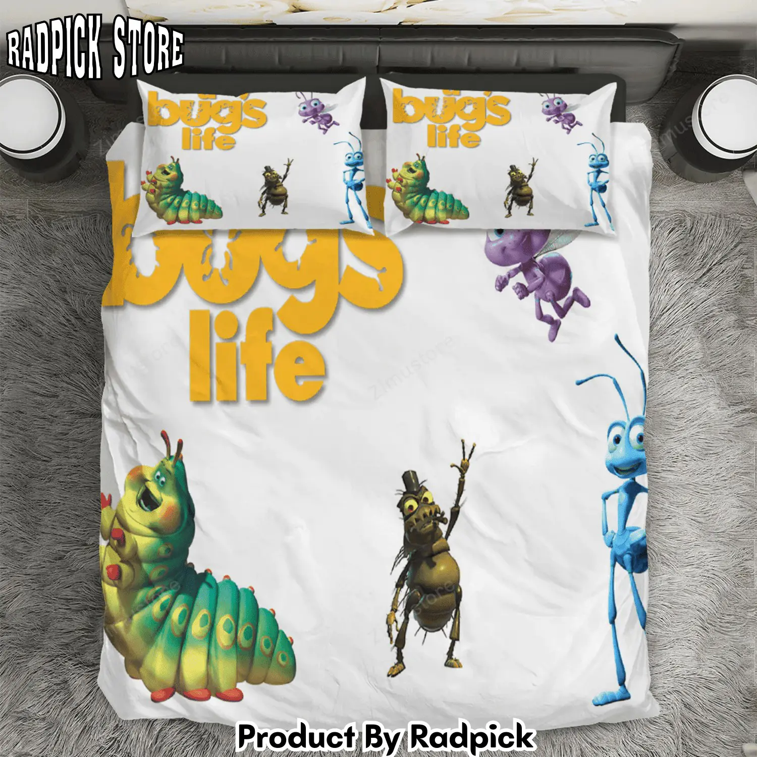 Radpick a bugs life poster 6 3pcs 3pcs bedding set duvet cover and pillow cases gift for fan rp3278926